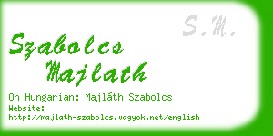 szabolcs majlath business card